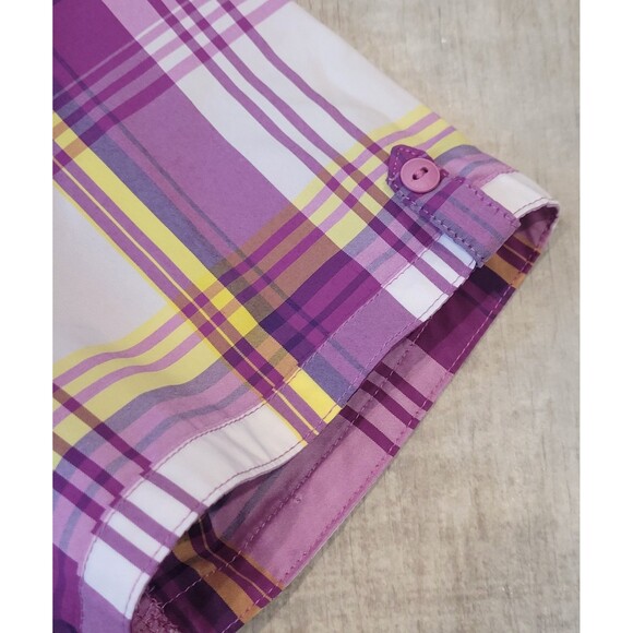 Kuhl Womens Size M Short Sleeve Plaid Shirt Button Up Outdoor Hiking Trail - Picture 3 of 9